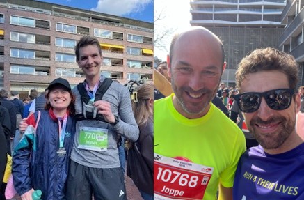 AI&i runners Jelmer van Lieshout and Roos Klungers (left) and Joppe Hovius and Jan van den Bossche (right)