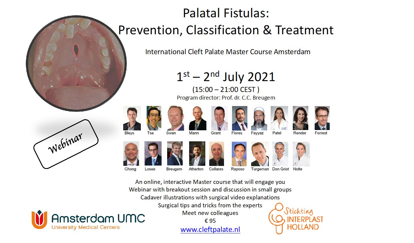 Event picture of the cleft palate master course with the programme outline