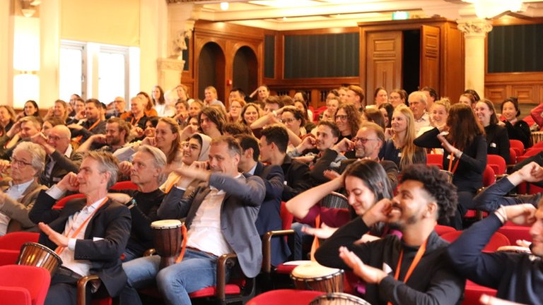 Attendees during Drum Cafe