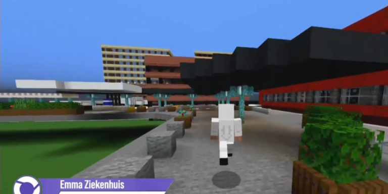 Amsterdam UMC in Minecraft nagebouwd voor het goede doel