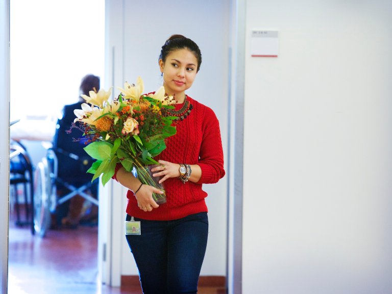 Mereshi is werkzaam als vrijwilliger bij de afdeling neurologie