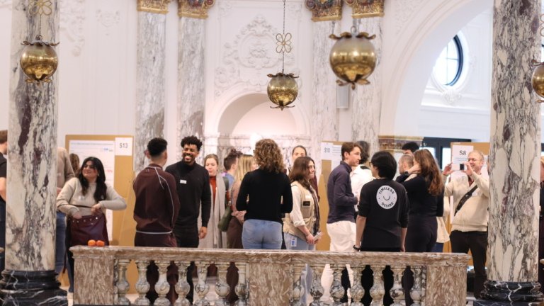 Discussions during the poster sessions