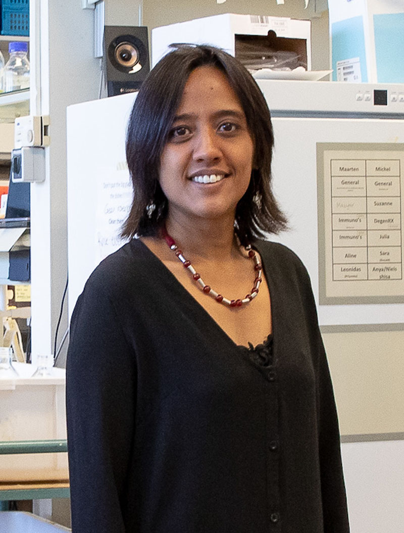 Picture of Priyanka Rao-Ruiz at the lab