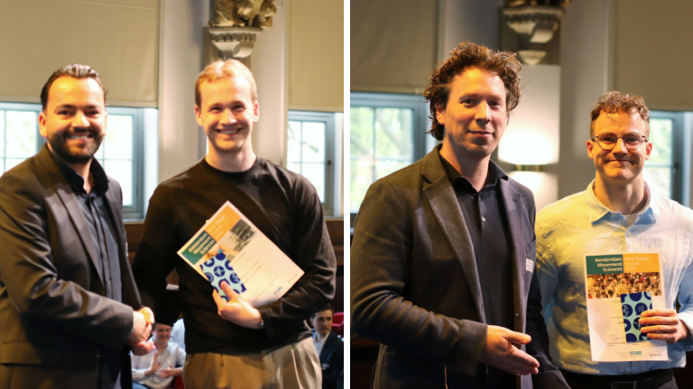 Left: Ibrahim Korkmaz and Stijn Wolters, Right: Ivo Lutke Schipholt and Leopold Kalemba 