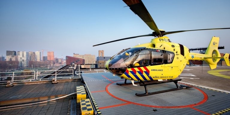 Standplaats traumaheli verhuist naar Amsterdam Heliport